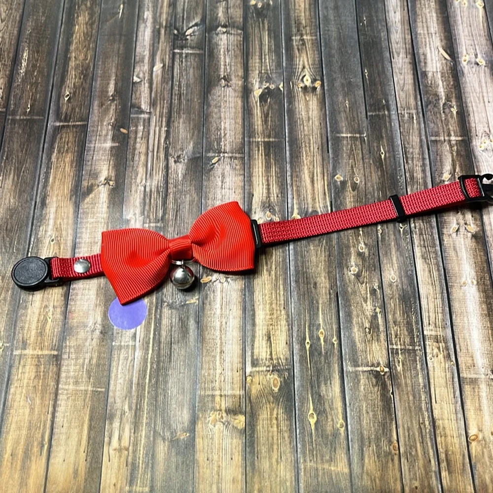 5for$10 Red Bell Cat Collar & Small Pet Collar Pet Accessories 10 Inches